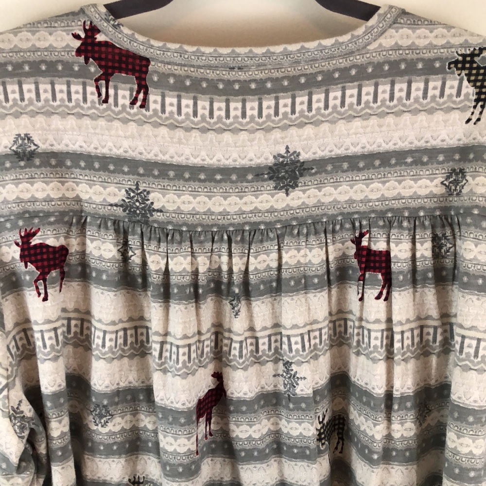 NWOT Coldwater Creek Moose Print Hi Low Shirt Size 2X - Picture 8 of 9